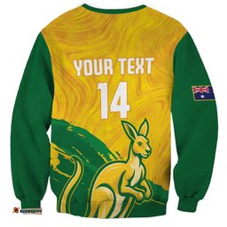 Custom Australia Soccer Sweatshirt 2025 Go Matildas Marble Grunge Style LT14