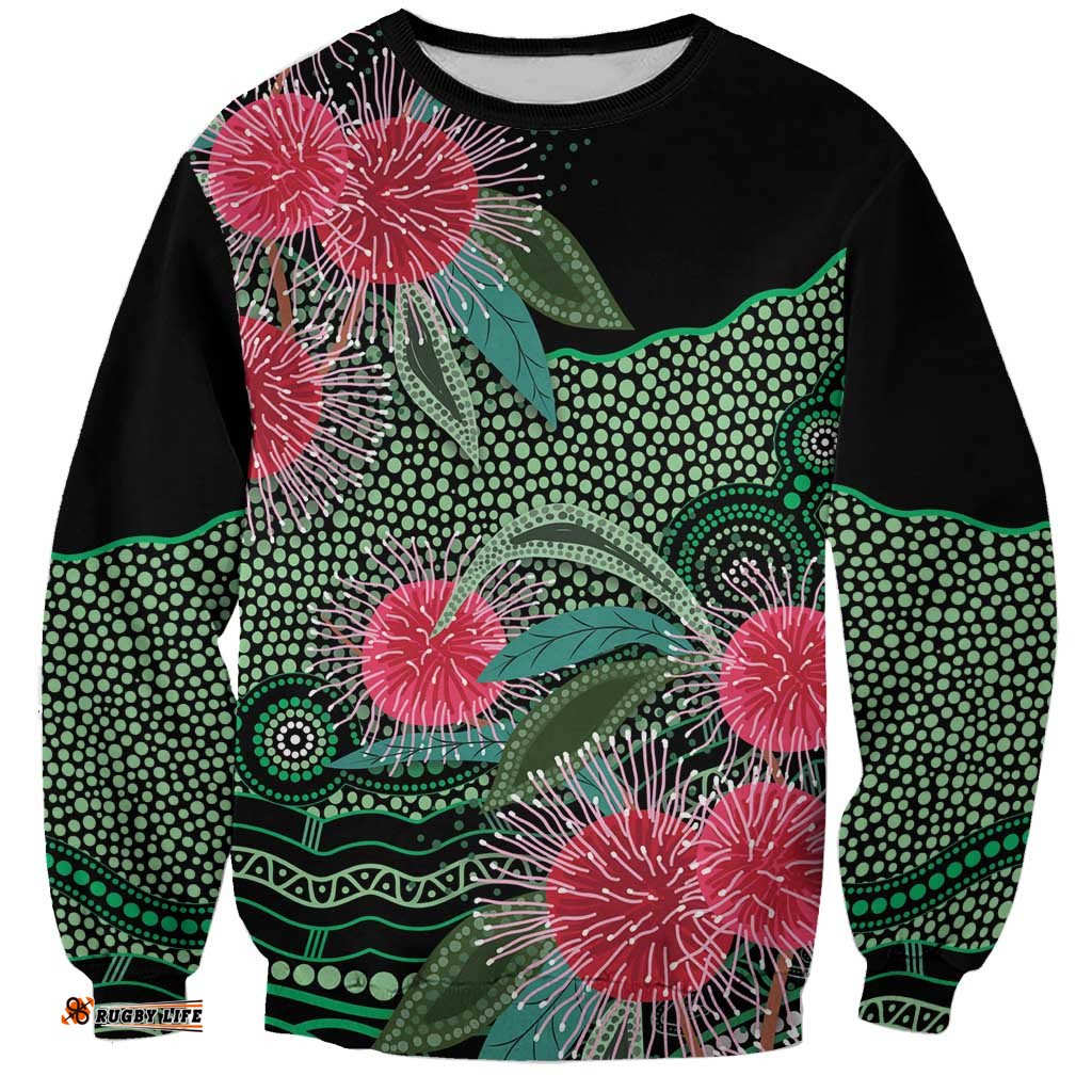 Australia Hakea Sweatshirt Aussie Native Flowers Indigenous Art LT14
