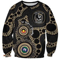 Collingwood NAIDOC Week 2026 Personalised Sweatshirt 50 Years of Deadly Aboriginal Art LT14