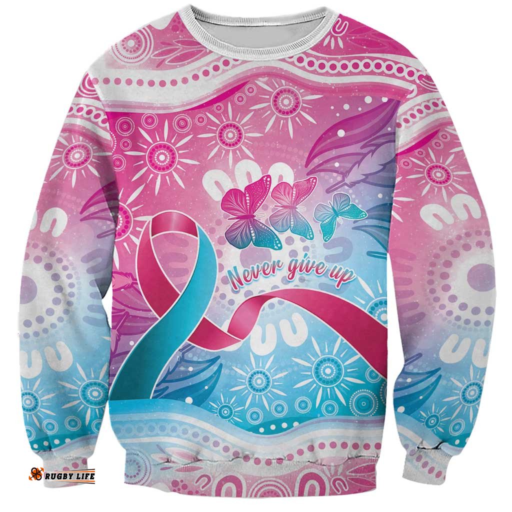 Australia Hereditary Cancer Awareness Sweatshirt Never Give Up LT05