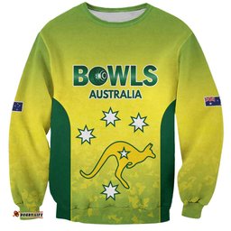 Australian Kangaroo Lawn Bowls Custom Sweatshirt Aussie Minimalist Style LT9