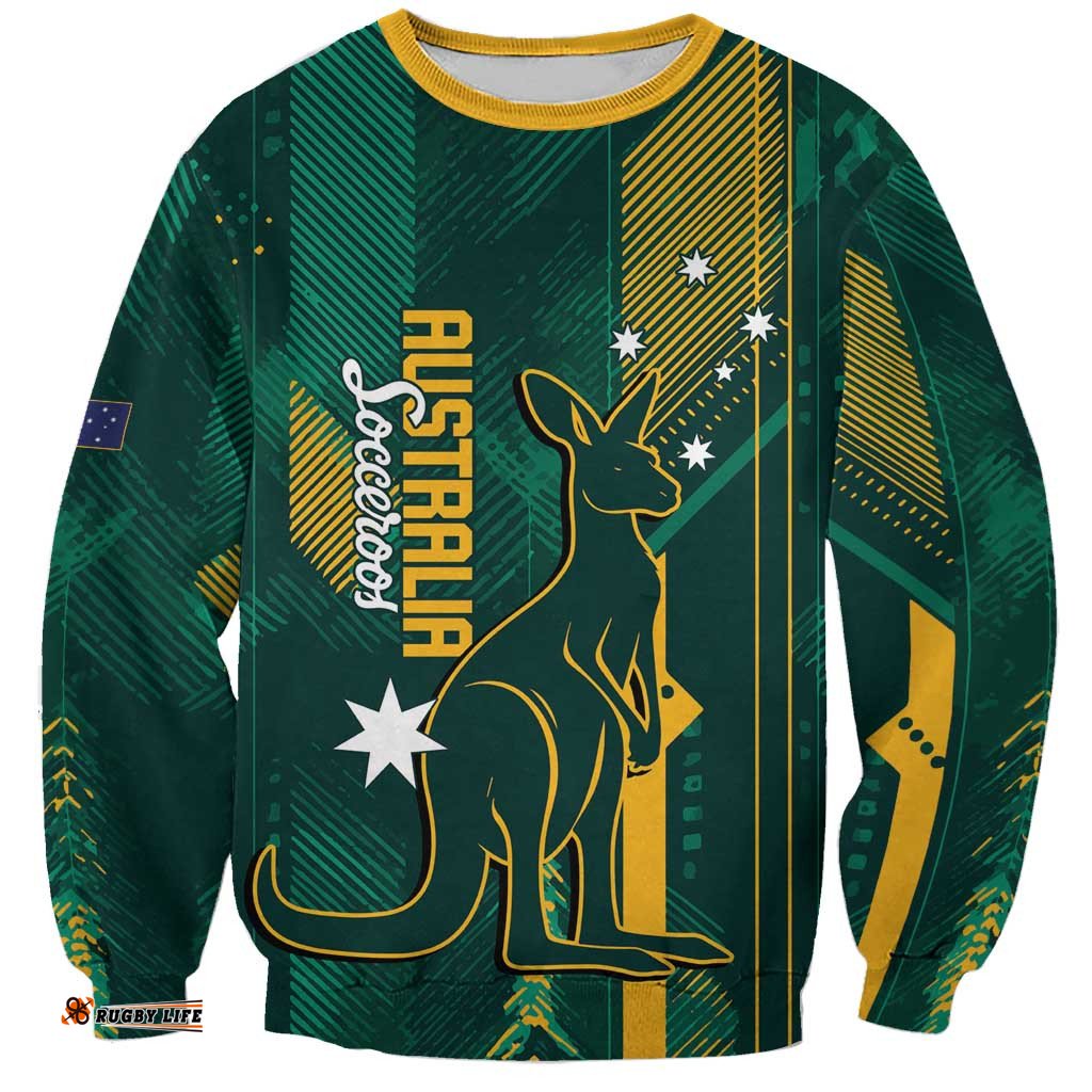 Australia Socceroos 2026 Custom Sweatshirt Go Aussie Kangaroo National Color LT14