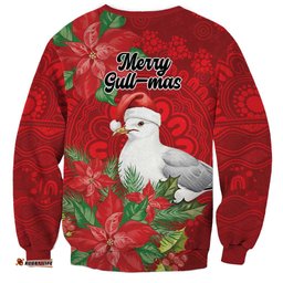 Australian Silver Gull Sweatshirt Aboriginal Inspired Christmas LT9