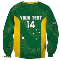 Custom Bowls Australia Sweatshirt National Color Curve Sporty LT14