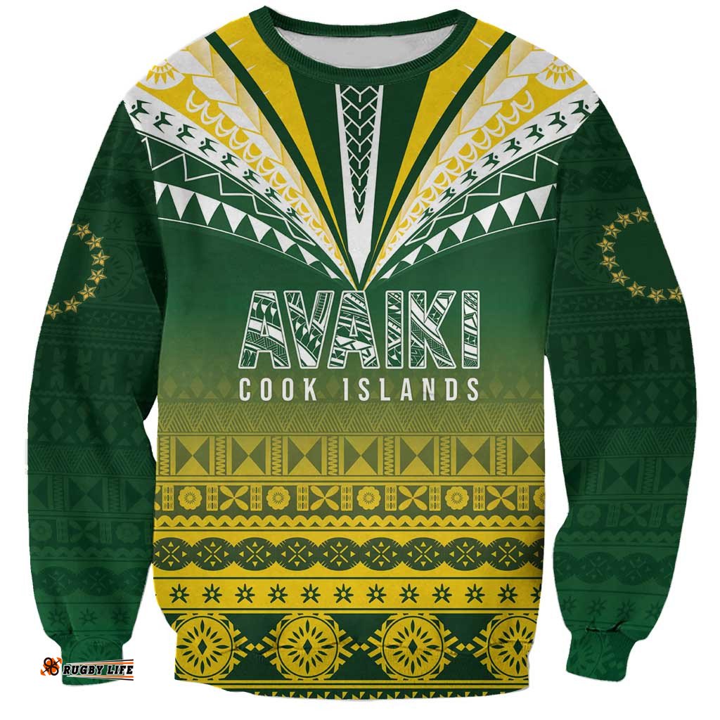 Cook Islands Rugby Custom Sweatshirt Kuki Avaiki LT7