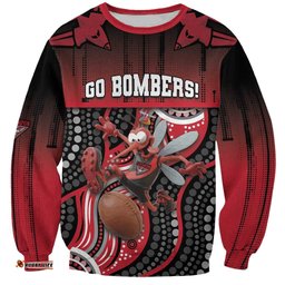 Custom Essendon Go Bombers Sweatshirt Don The Sash DT05