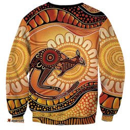 Indigenous Kangaroo Australia Sweatshirt Australian Aboriginal Art Proud LT14