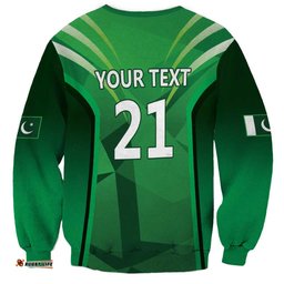 Pakistan Cricket Custom Sweatshirt The Green Shirts with Sporty Pattern LT9