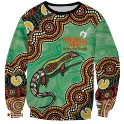 Personalised Australia Goanna NAIDOC Week 2026 Sweatshirt 50 Years of Deadly Aboriginal Art LT14