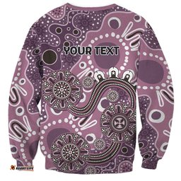 Personalised NAIDOC Week 50 Years Deadly Always Sweatshirt Pink Aboriginal Artwork Dot Painting LT9