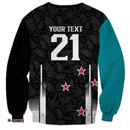 Custom NZ Cricket Pride Sweatshirt Silver Fern Fan Supporter Apparel LT9
