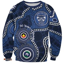 Geelong Cats NAIDOC Week 2026 Personalised Sweatshirt 50 Years of Deadly Aboriginal Art LT14