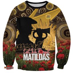 Personalised Australia Matildas ANZAC Day Sweatshirt Last Post Poppy Lest We Forget LT14