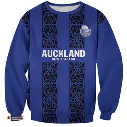 Custom Oceania Football NZ Auckland Sweatshirt Maori Tribal Pattern LT9
