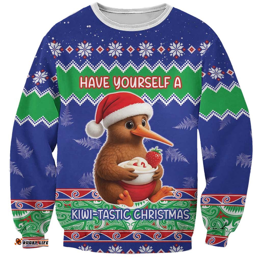 New Zealand Christmas Sweatshirt Have Yourself A Kiwi-tastic Christmas LT05