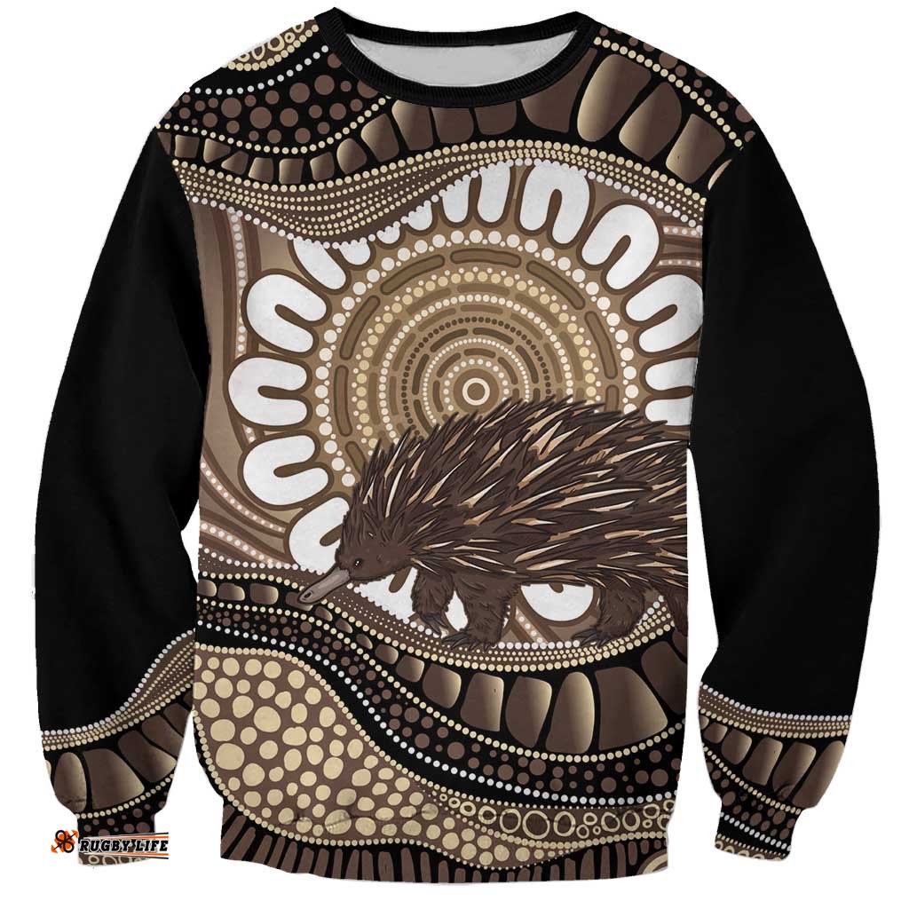 Indigenous Echidna Australia Sweatshirt Australian Aboriginal Art Proud LT14