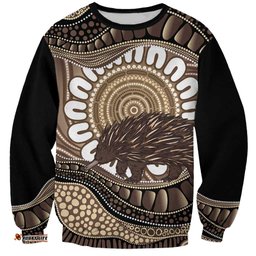 Indigenous Echidna Australia Sweatshirt Australian Aboriginal Art Proud LT14