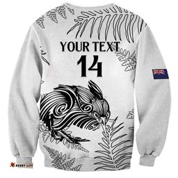 Custom New Zealand Kiwi Football Sweatshirt Aotearoa Silver Fern LT14