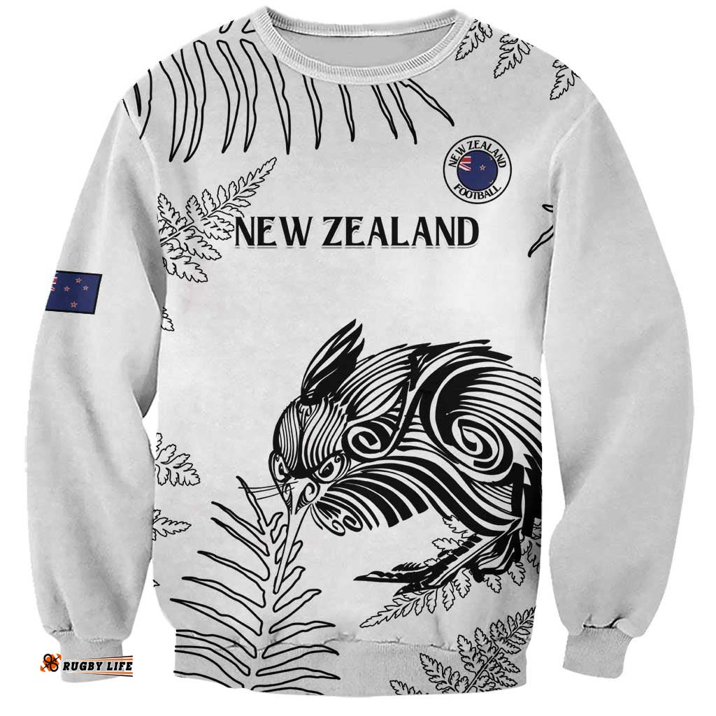 Custom New Zealand Kiwi Football Sweatshirt Aotearoa Silver Fern LT14