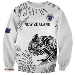 Custom New Zealand Kiwi Football Sweatshirt Aotearoa Silver Fern LT14