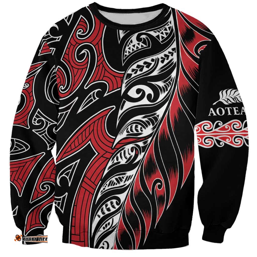 Koru Fern New Zealand Sweatshirt Maori Tribal Pattern LT9