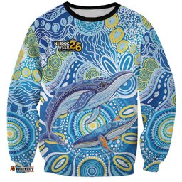 NAIDOC Week 2026 Sweatshirt Dreaming of Whales Aboriginal Dot Art LT9