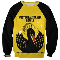 Custom Western Australia Bowls Sweatshirt Go Champions WA Black Swan LT14