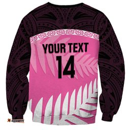 Custom New Zealand Aotearoa Cricket Sweatshirt Go White Silver Fern LT14