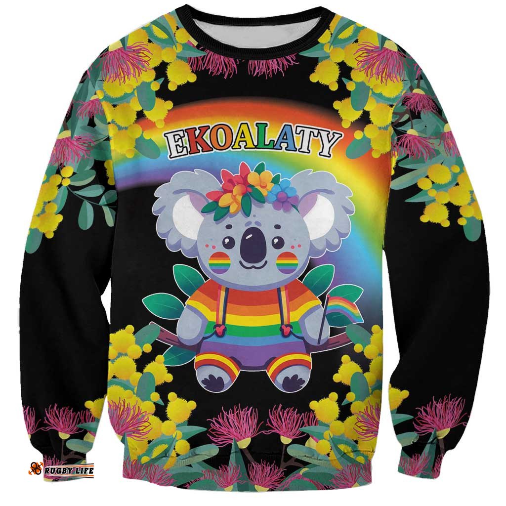 LGBTQ Koala Gay Sweatshirt Aussie Koala Bear Ekoalaty LT9