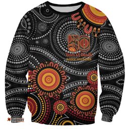 NAIDOC Week 50 Years Deadly Personalised Sweatshirt Aboriginal Art LT14