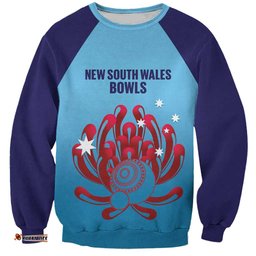 Custom New South Wales Bowls Australia Sweatshirt Go Champions NSW Waratah LT14