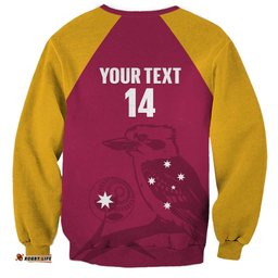 Custom Queensland Bowls Australia Sweatshirt Go Champions QLD Kookaburra LT14