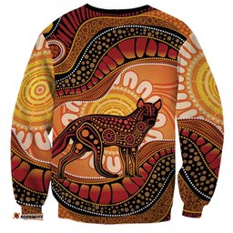 Indigenous Dingo Australia Sweatshirt Australian Aboriginal Art Proud LT14