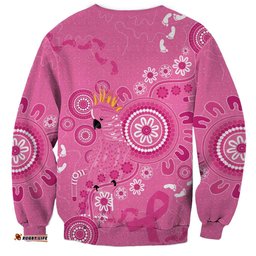 Pink Ribbon Australia Sweatshirt Breast Cancer Awareness Aboriginal Cacatua leadbeateri LT14