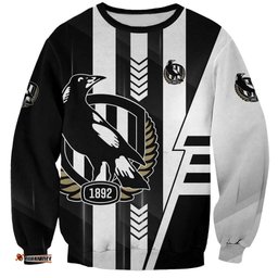 Personalized Collingwood Magpies Sweatshirt Modern Geometric Sports Graphic Style TS04