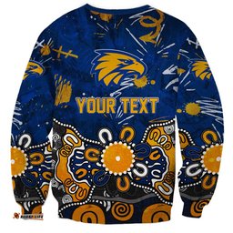 Personalized West Coast Eagles Sweatshirt Aboriginal Dot Painting Graffiti Style TS04