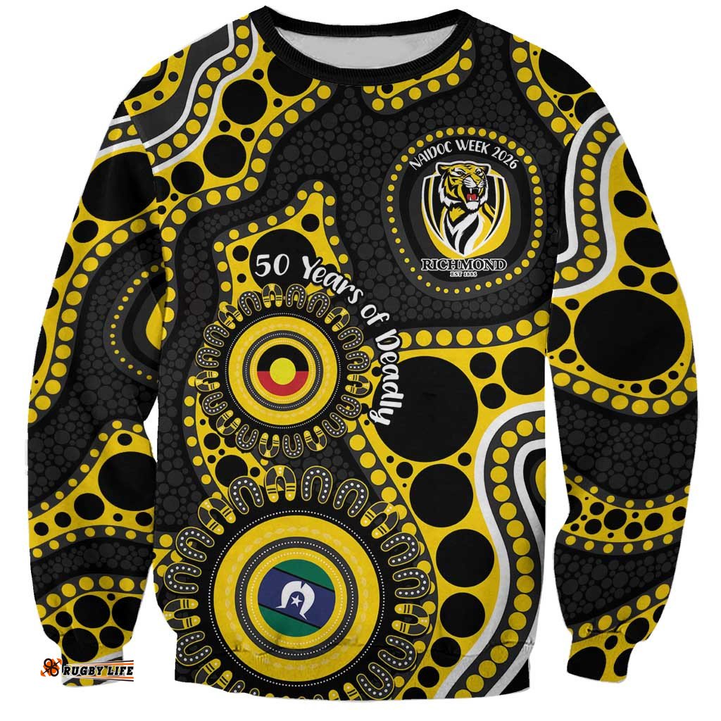 Richmond NAIDOC Week 2026 Personalised Sweatshirt 50 Years of Deadly Aboriginal Art LT14