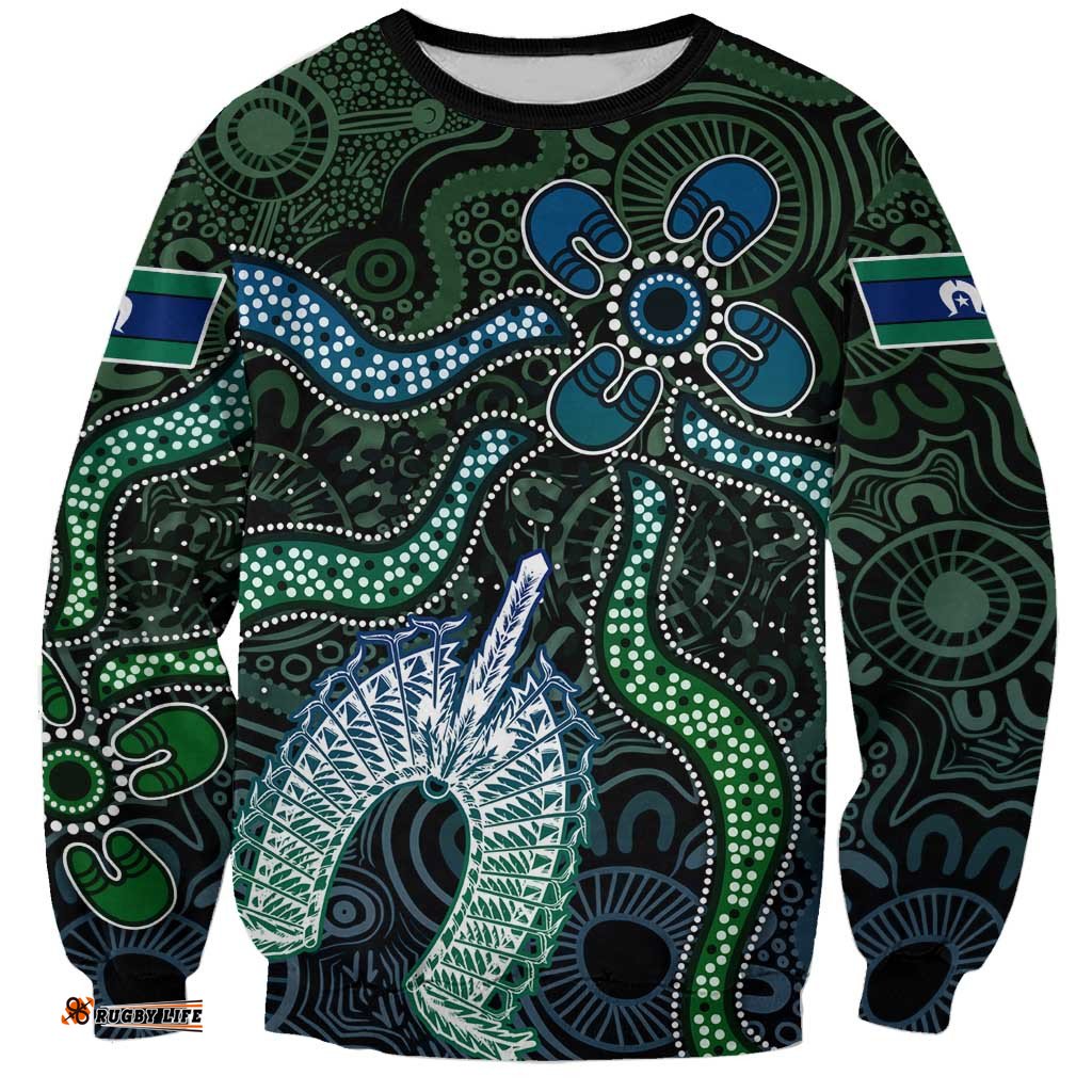 Torres Strait Islands Sweatshirt Indigenous Australian Marine Tribal Dot Art TS04