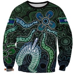 Torres Strait Islands Sweatshirt Indigenous Australian Marine Tribal Dot Art TS04