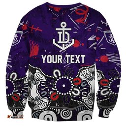 Personalized Fremantle Dockers Sweatshirt Aboriginal Dot Painting Graffiti Style TS04
