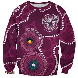 Sea Eagles NAIDOC Week 2026 Personalised Sweatshirt 50 Years of Deadly Aboriginal Art LT14
