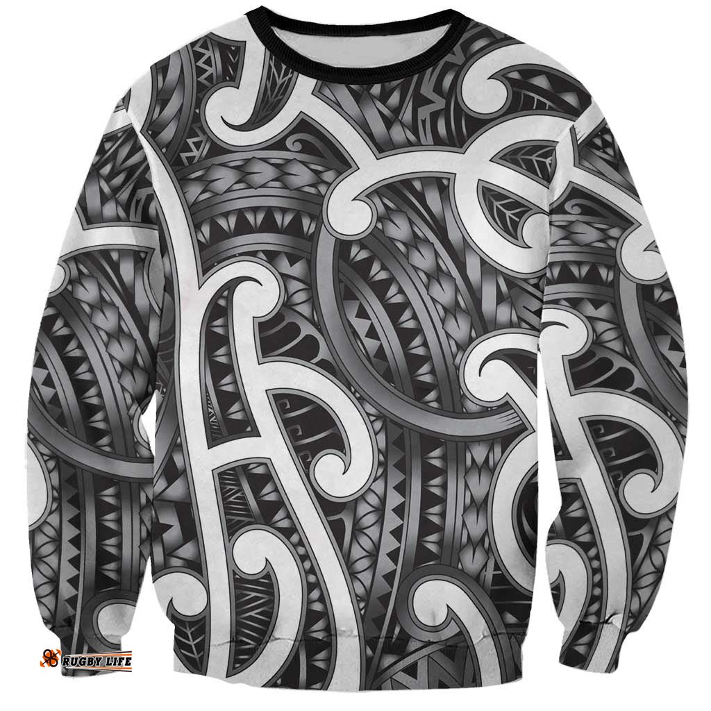 Aotearoa Maori Kowhaiwhai Sweatshirt Kiwikiwi Puhoro and Patiki LT9