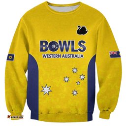 Western Australia Lawn Bowls Custom Sweatshirt Aussie Minimalist Style LT9