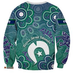 Sea Turtle Torres Strait Islands Sweatshirt Pacific Indigenous Australian Oceanic Dot Art TS04
