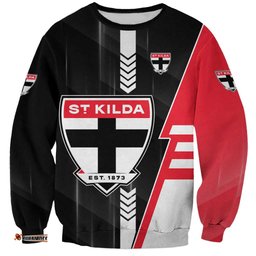 Personalized St Kilda Saints Sweatshirt Modern Geometric Sports Graphic Style TS04