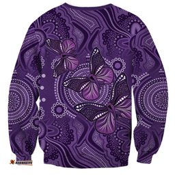 Purple Butterfly Spirit Sweatshirt Australian Epilepsy Awareness LT9
