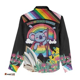Aussia Pride Month Rainbow Koala Women Casual Shirt LT9