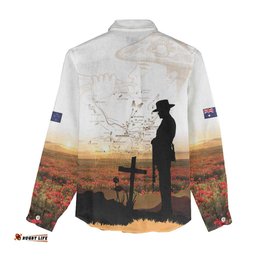 Australia And New Zealand ANZAC Day Women Casual Shirt Battle Of Beersheba LT05
