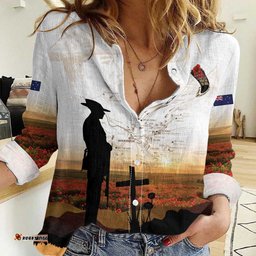Australia And New Zealand ANZAC Day Women Casual Shirt Battle Of Beersheba LT05