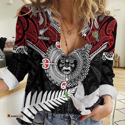Aotearoa and Tonga Mo Te Tiriti Women Casual Shirt New Zealand Honour The Treaty Ake!Ake!Ake! LT9